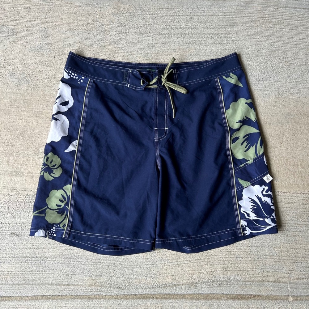 Vintage 2000s Beach Rays Floral Board Shorts